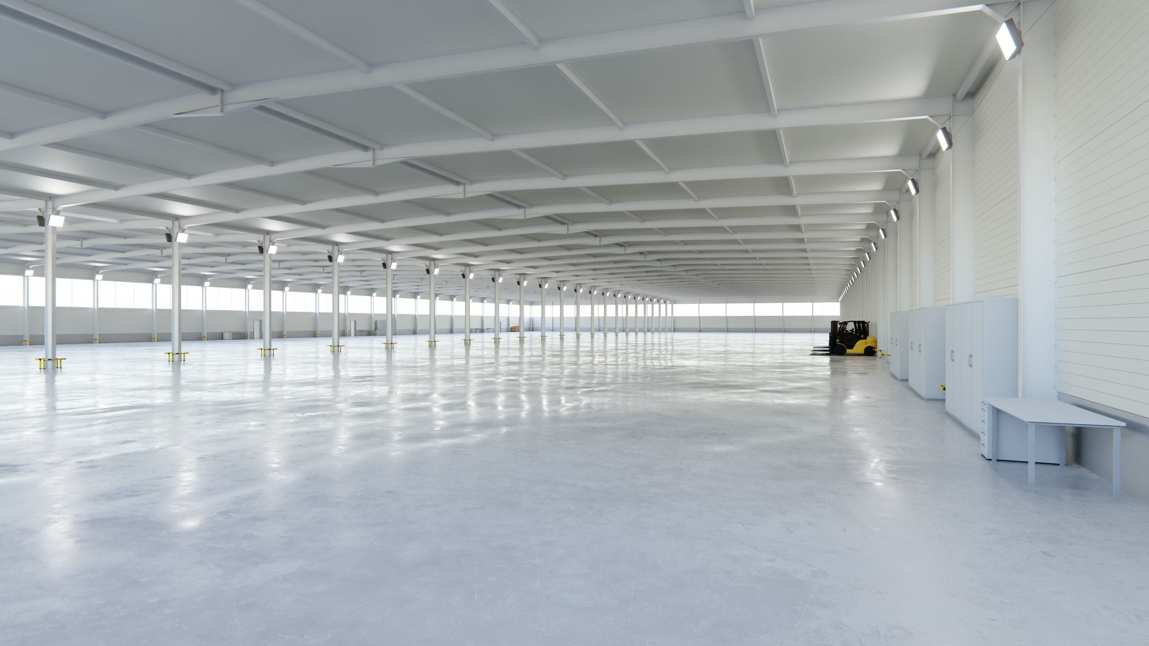 Warehouse Interior 5c Low-poly 3D model_4