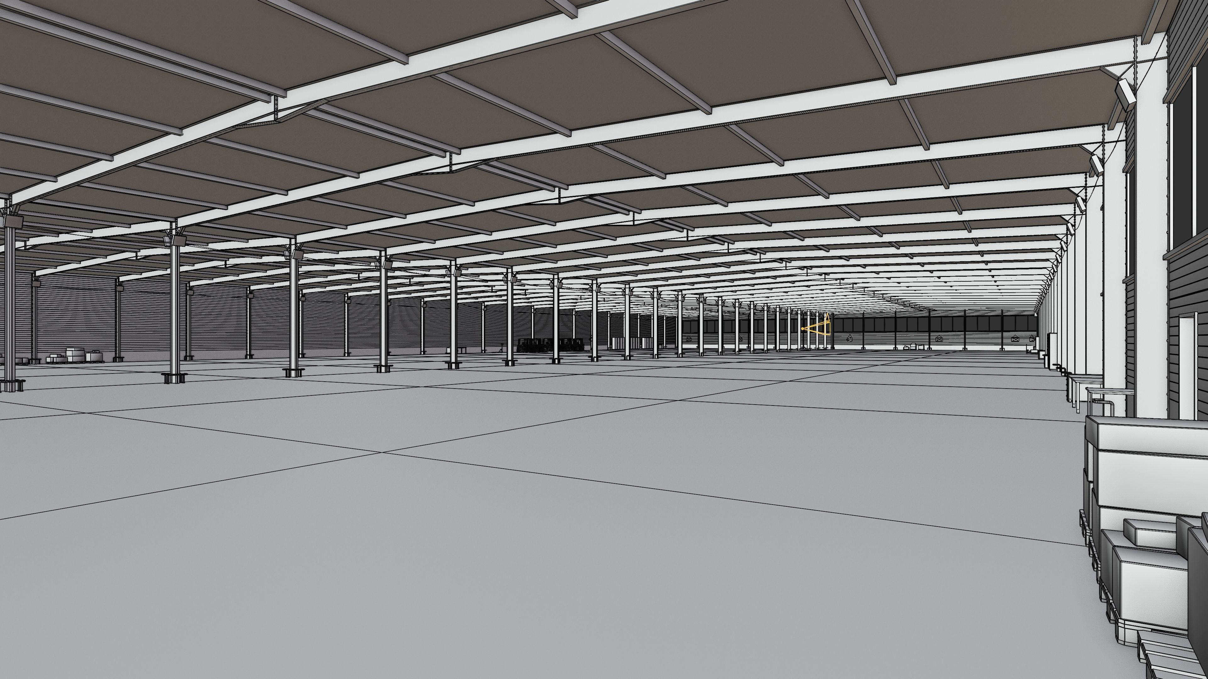 Warehouse Interior 5c Low-poly 3D model_19