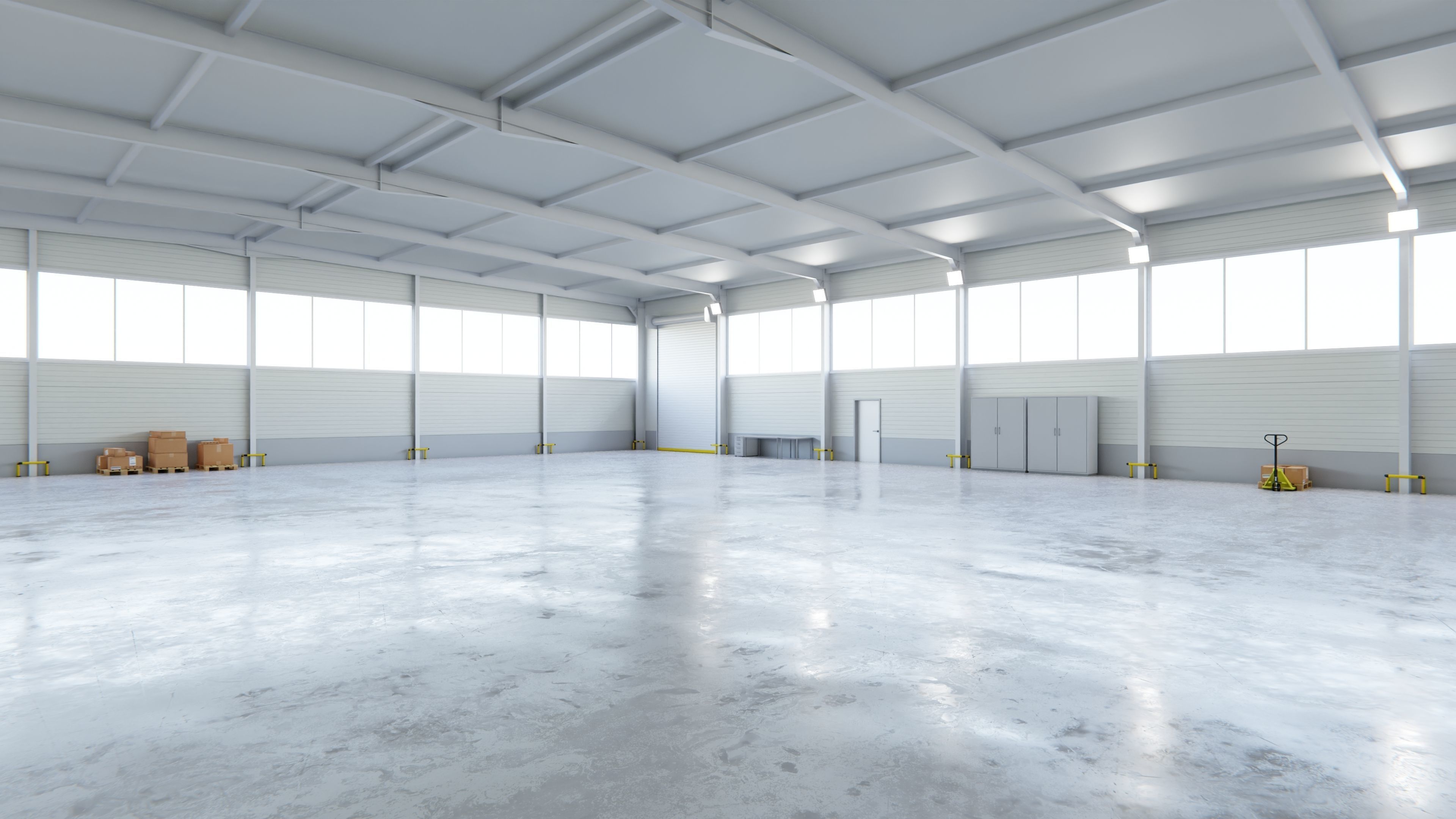 Warehouse Interior 5c Low-poly 3D model_9