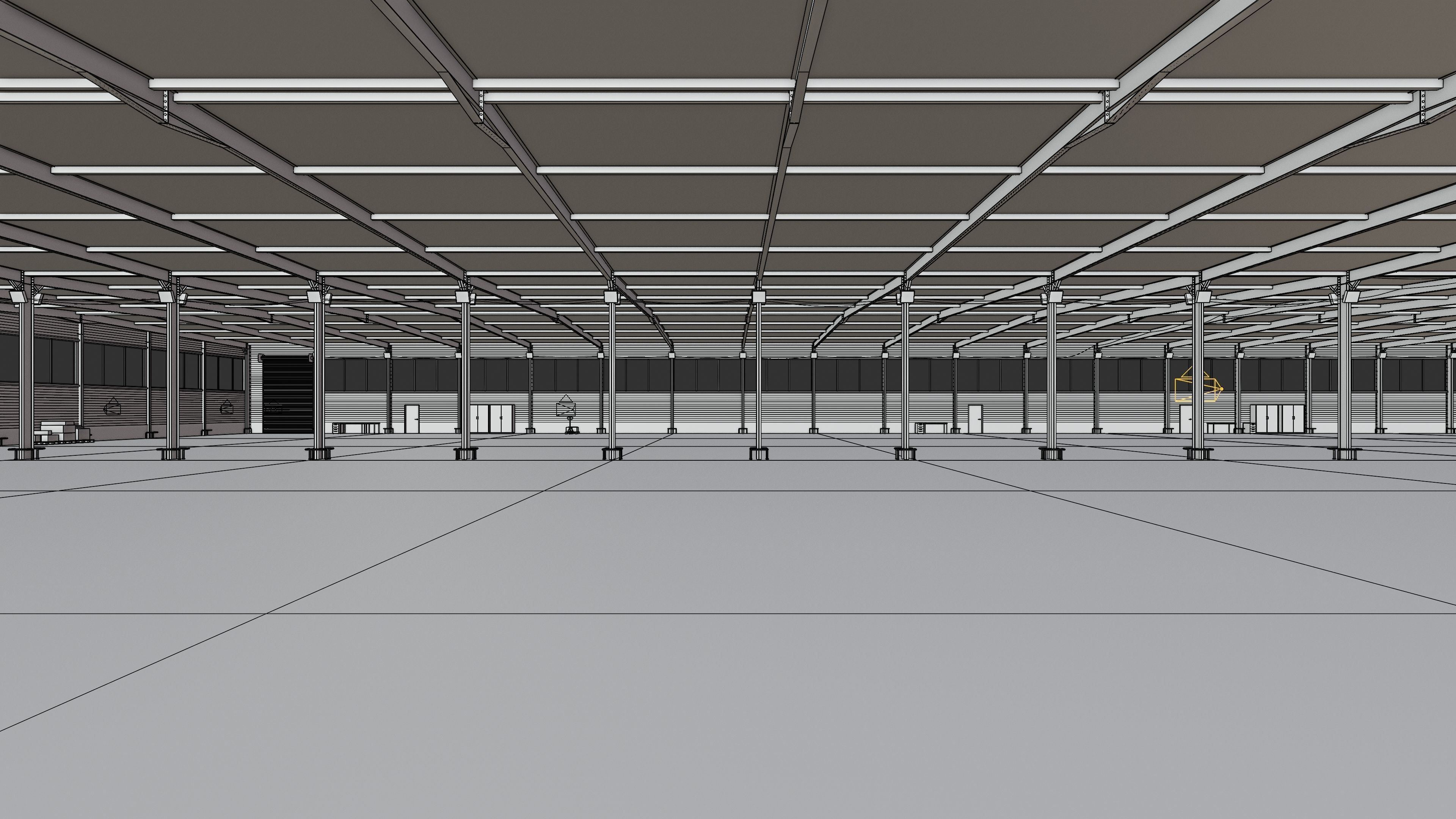 Warehouse Interior 5c Low-poly 3D model_16