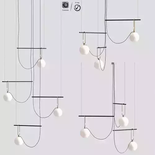 Ic Flos Hanging Pendant Lamp Set