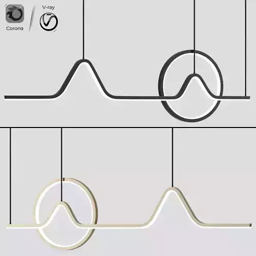 Modern Linear Led Chandelier Pendant Light