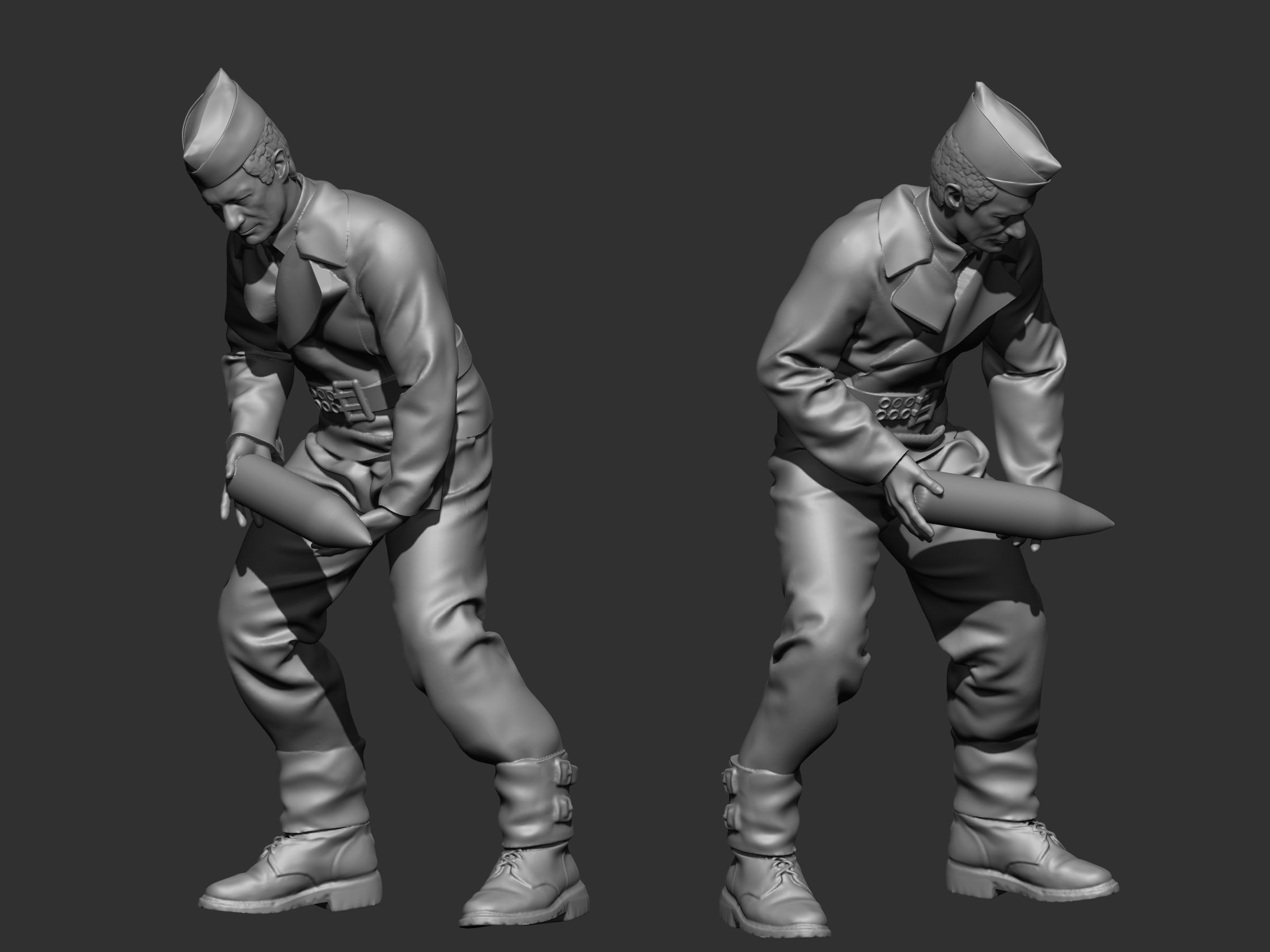 German tank creww 3D print model_1