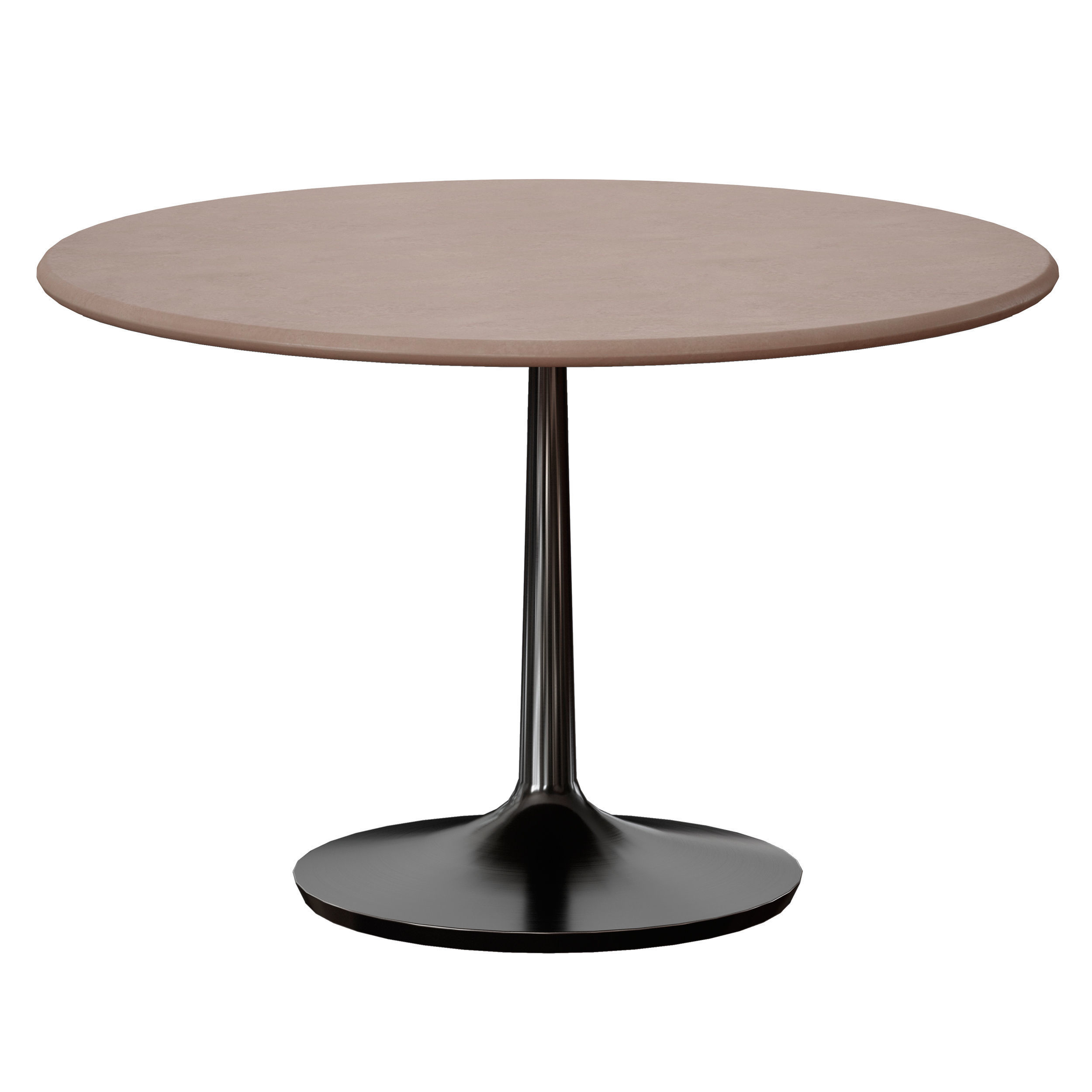Nero 48 Concrete Dining Table with Matte Black Base 3D model_8