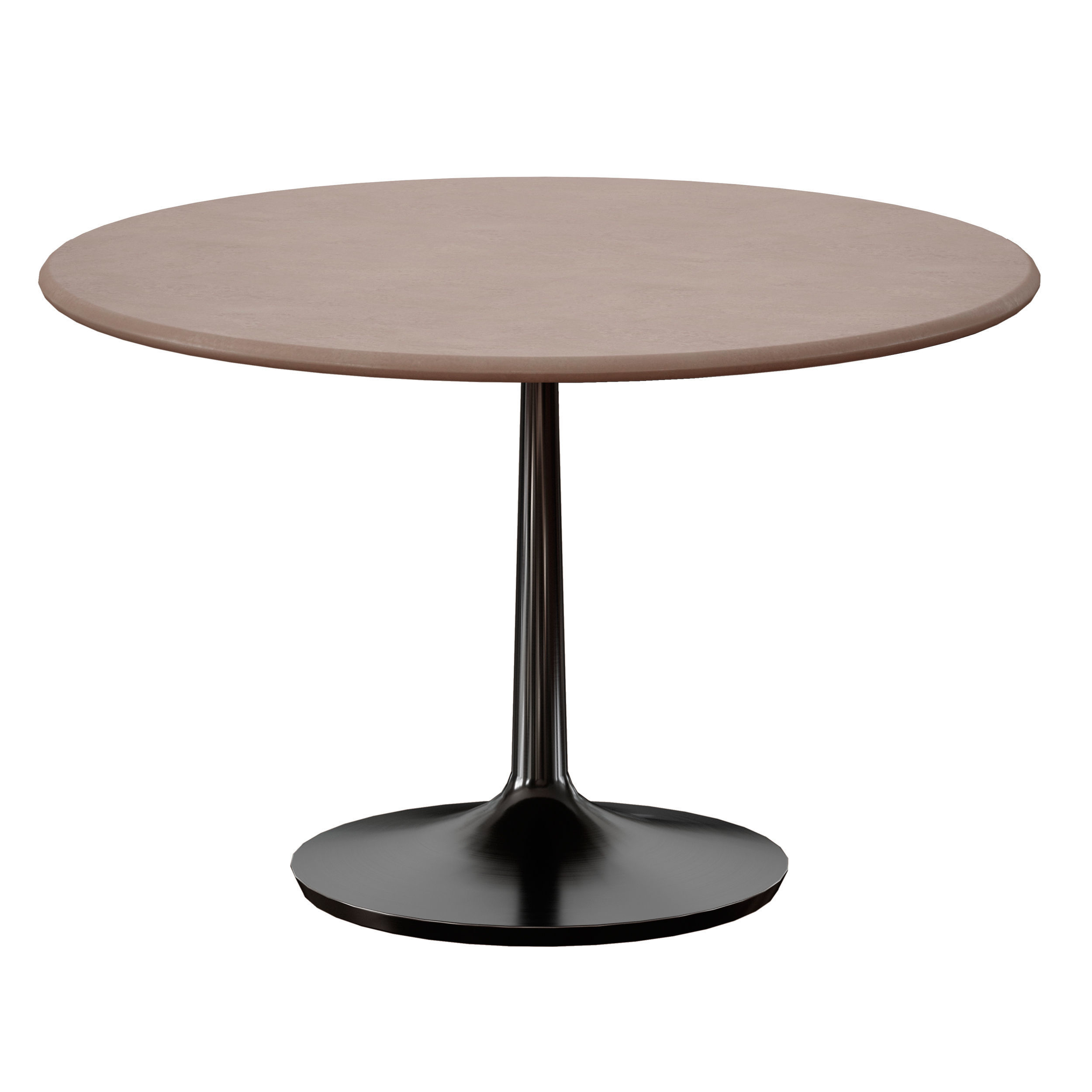 Nero 48 Concrete Dining Table with Matte Black Base 3D model_5