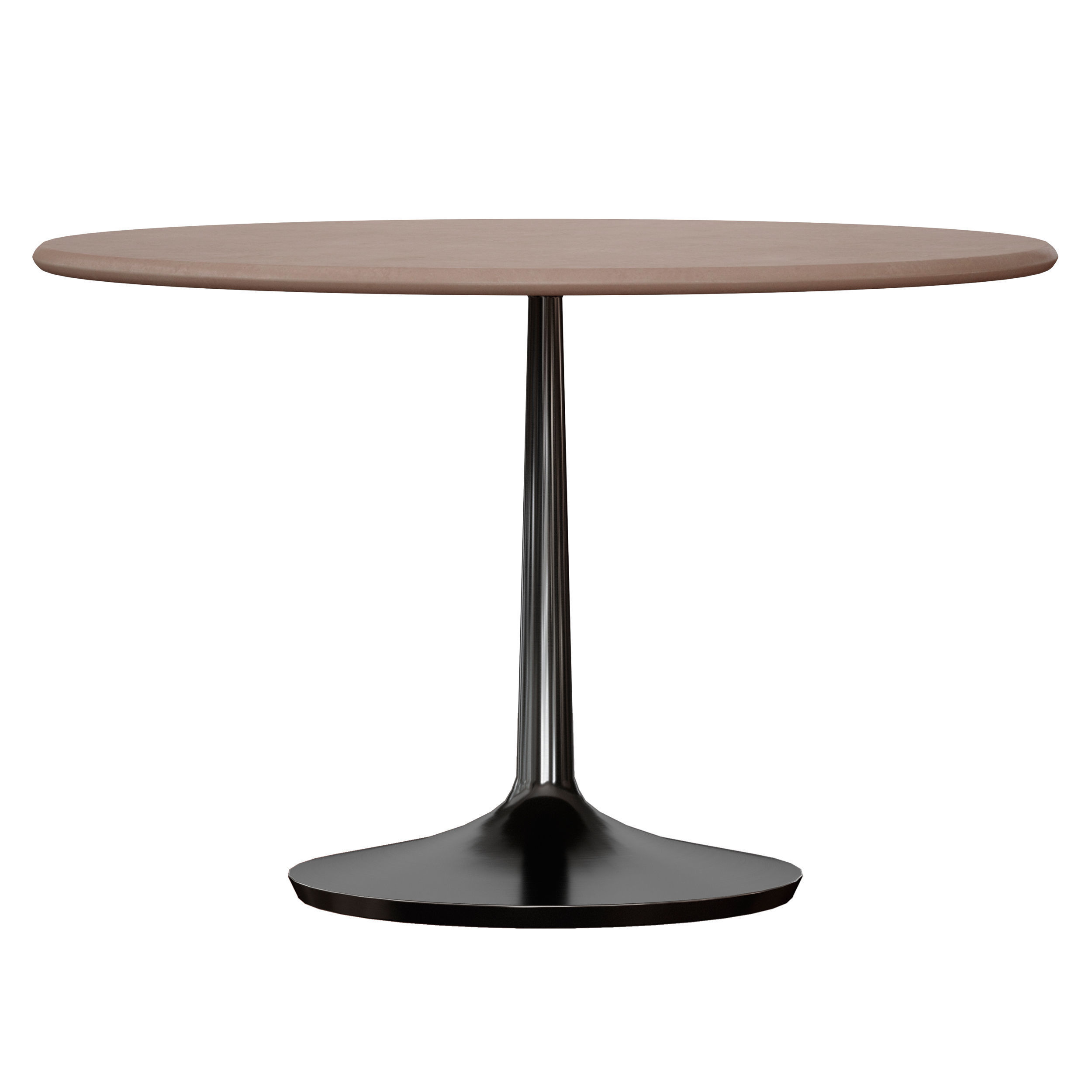Nero 48 Concrete Dining Table with Matte Black Base 3D model_1
