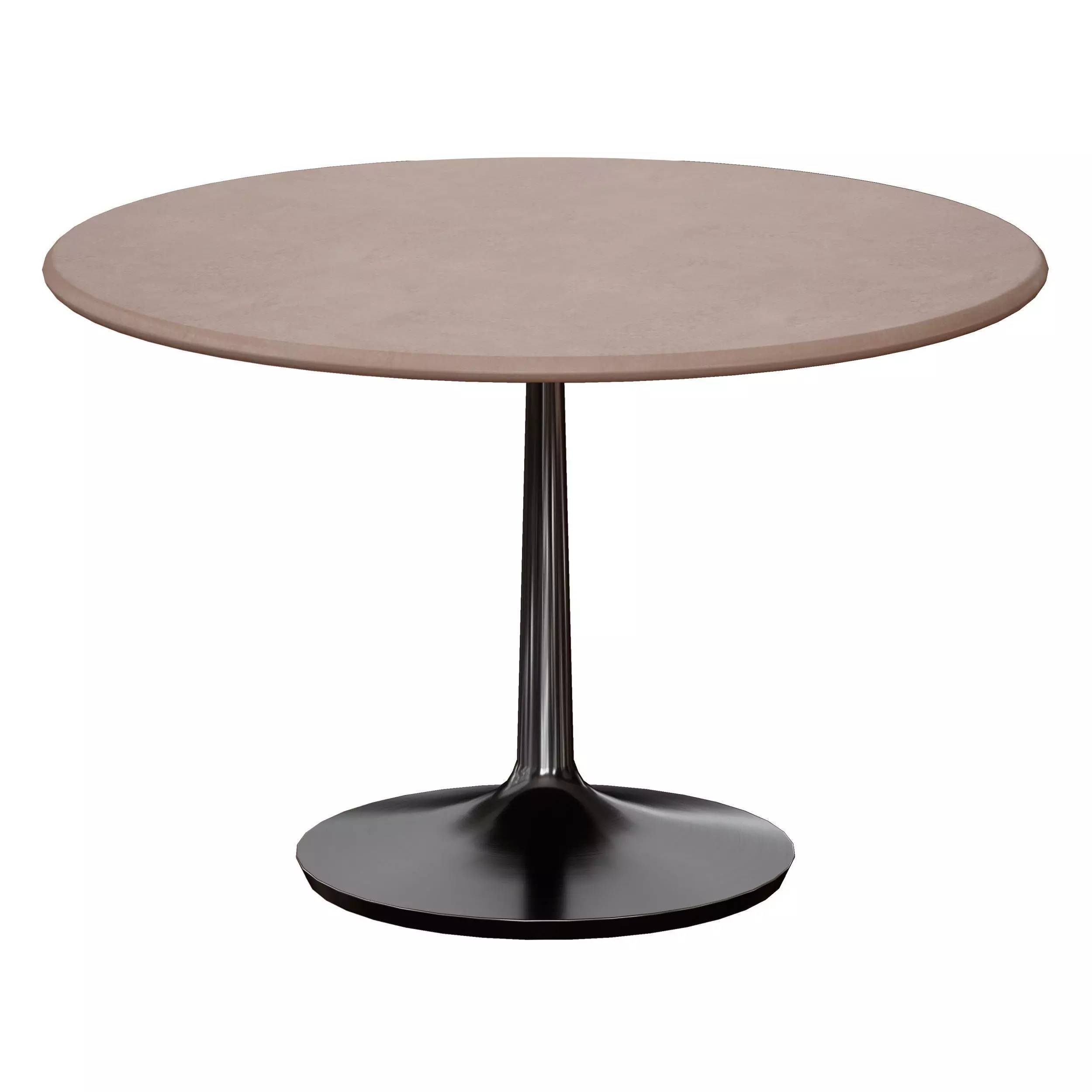 Nero 48 Concrete Dining Table with Matte Black Base 3D model_0