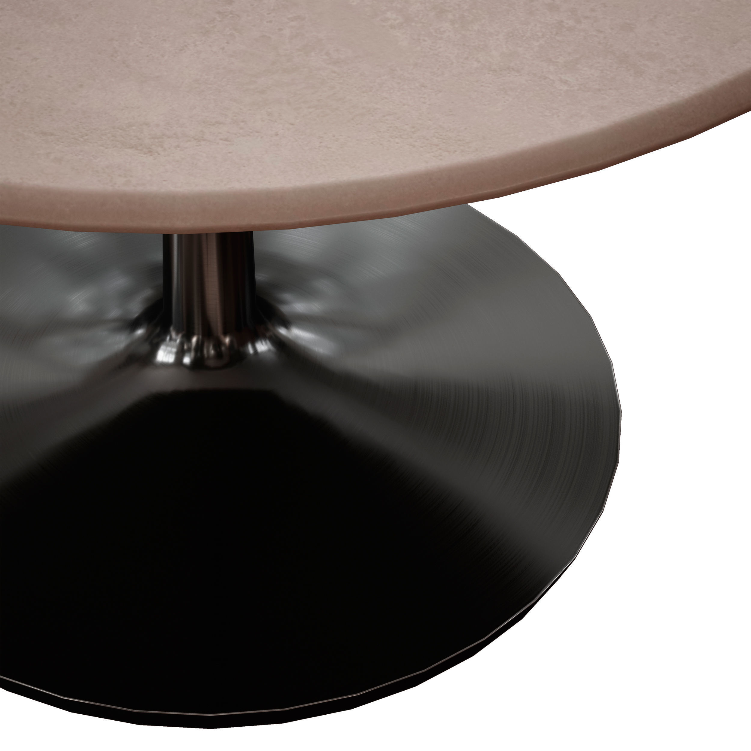 Nero 48 Concrete Dining Table with Matte Black Base 3D model_9