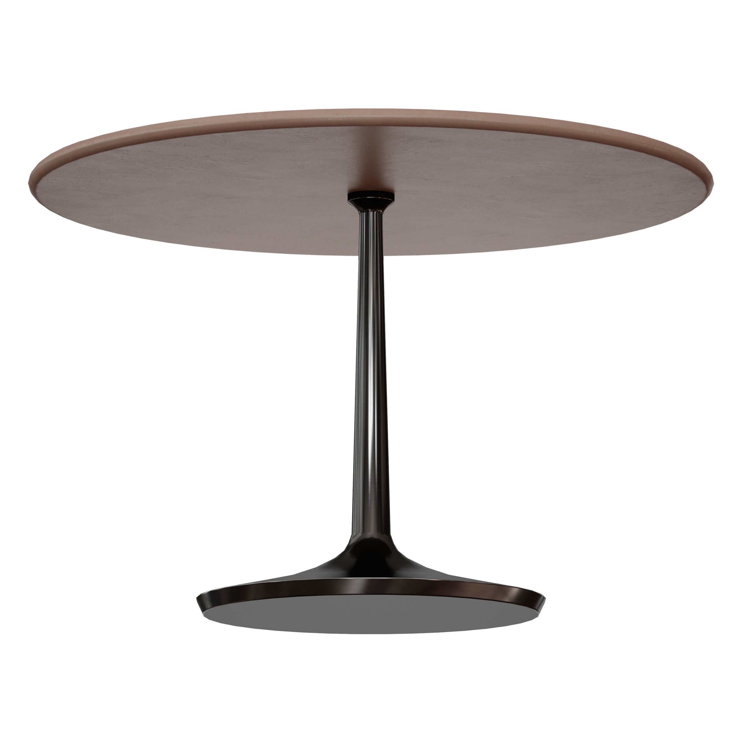 Nero 48 Concrete Dining Table with Matte Black Base 3D model_2