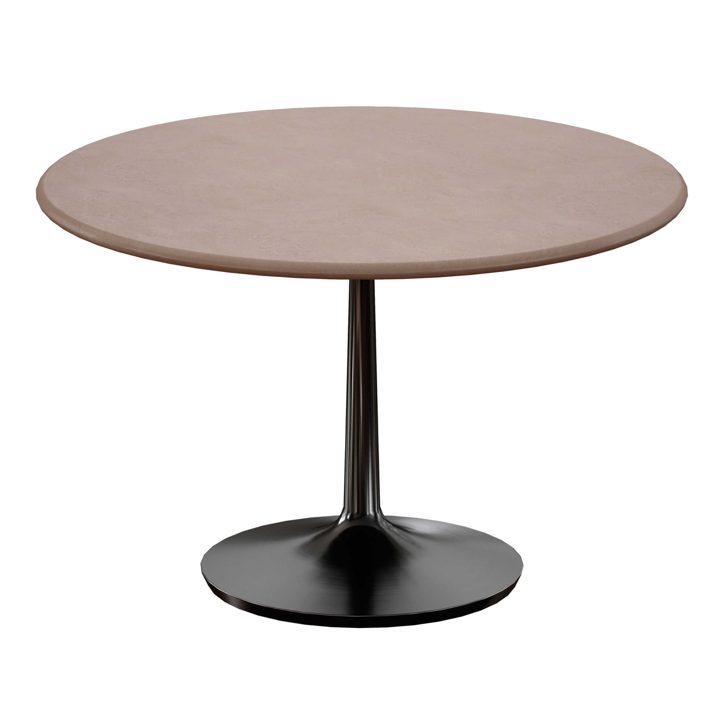 Nero 48 Concrete Dining Table with Matte Black Base 3D model_6