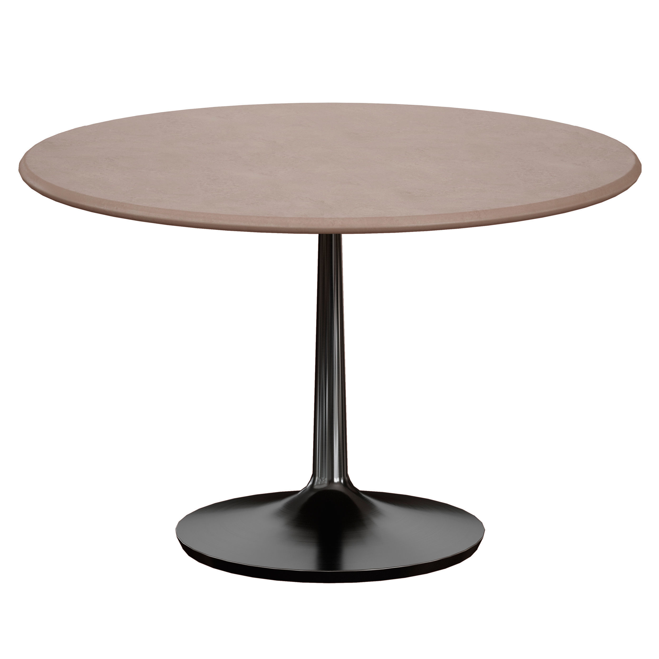 Nero 48 Concrete Dining Table with Matte Black Base 3D model_4