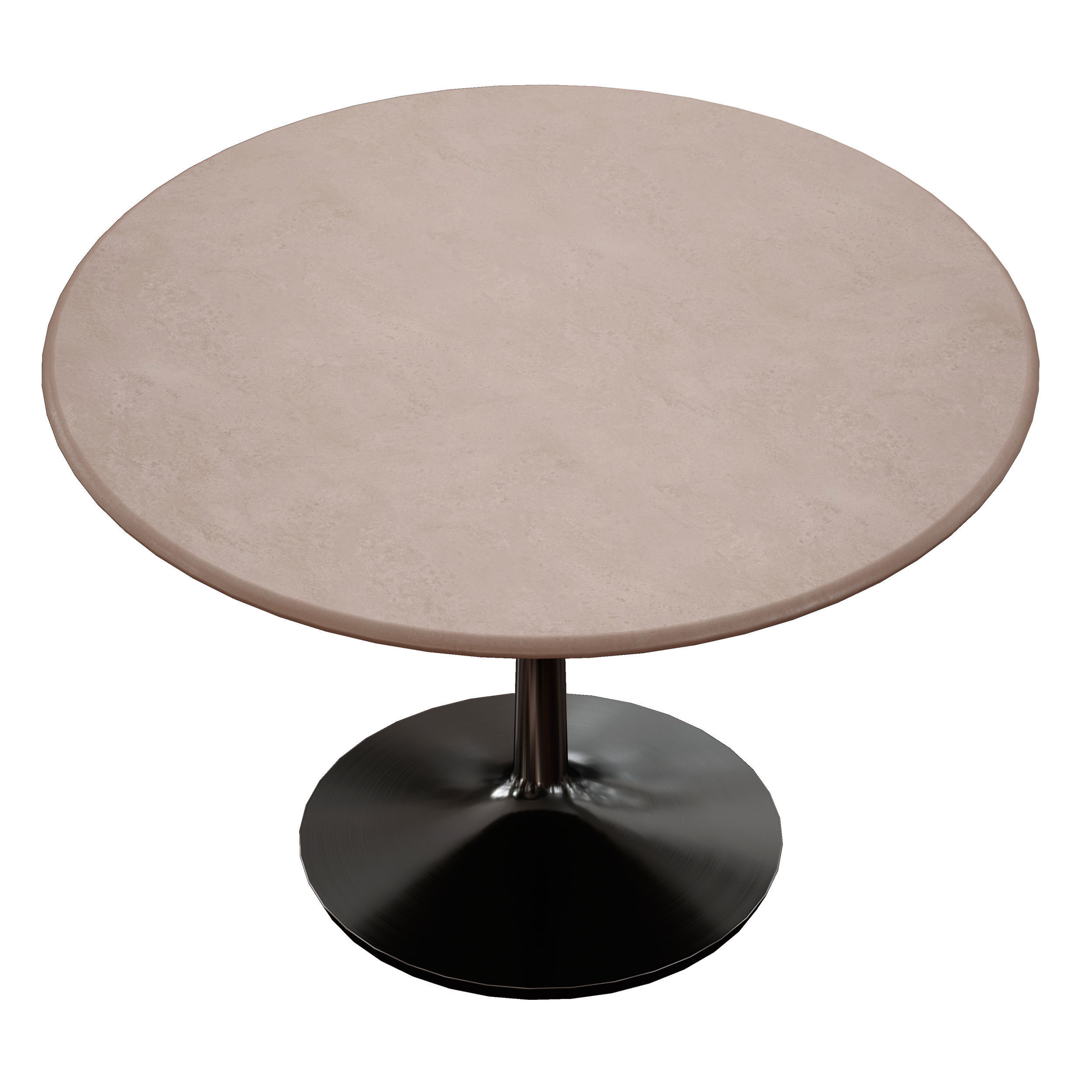 Nero 48 Concrete Dining Table with Matte Black Base 3D model_7