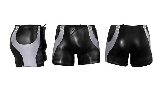 Mens Swim Shorts Low-poly 3D model