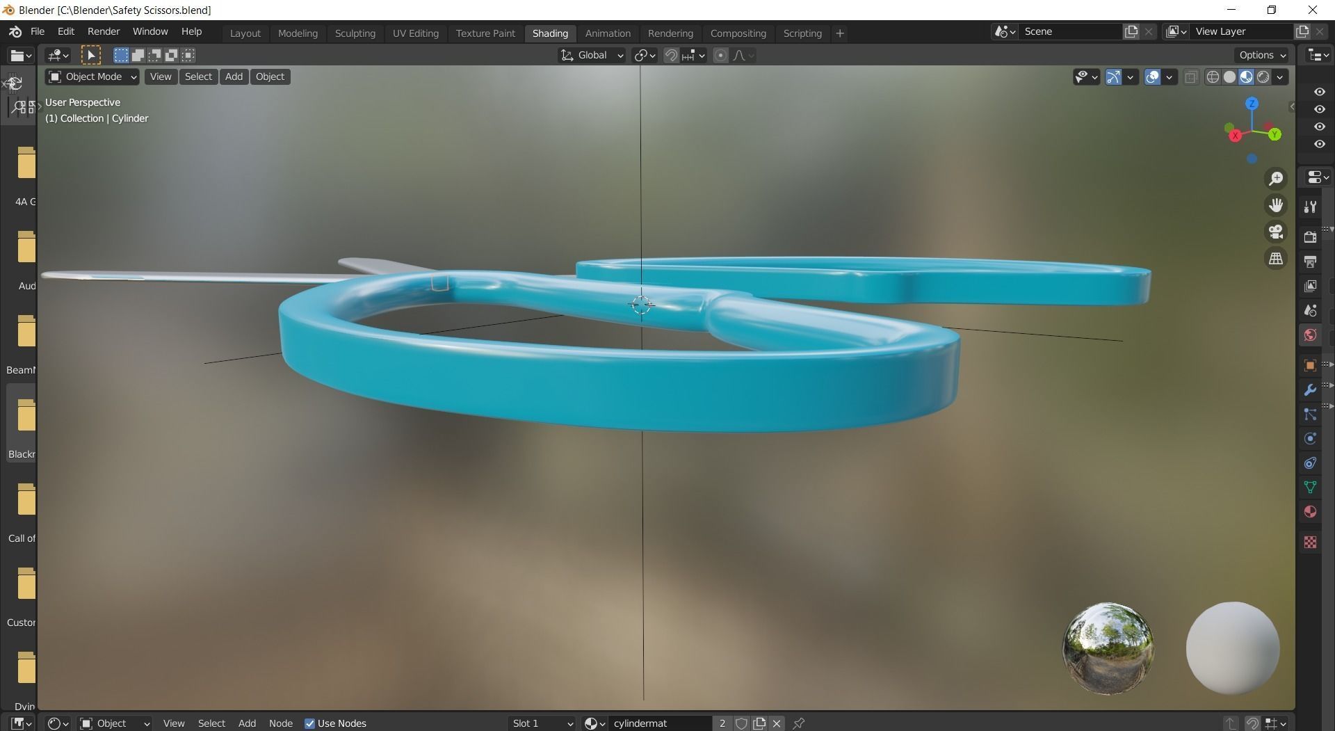 Safety Scissors Low-poly 3D model_2
