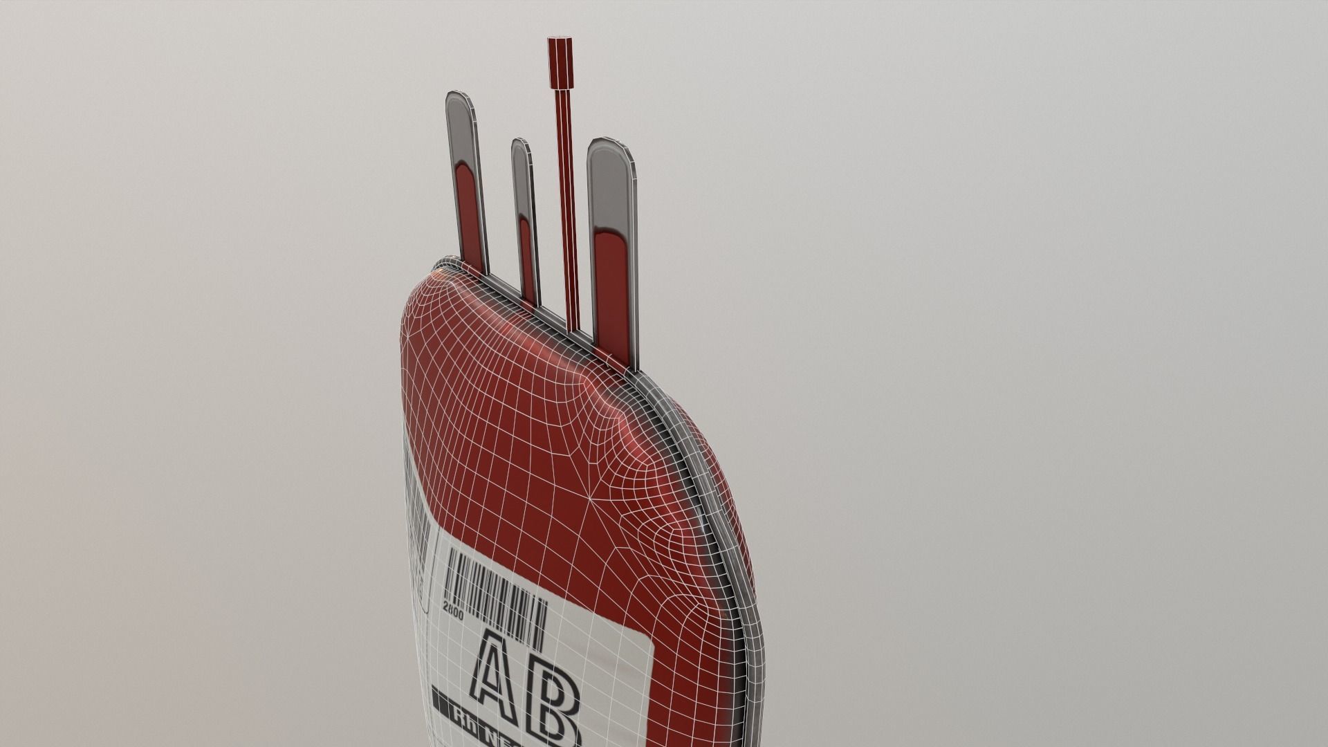 Blood Bag Game Ready Low-poly 3D model_19