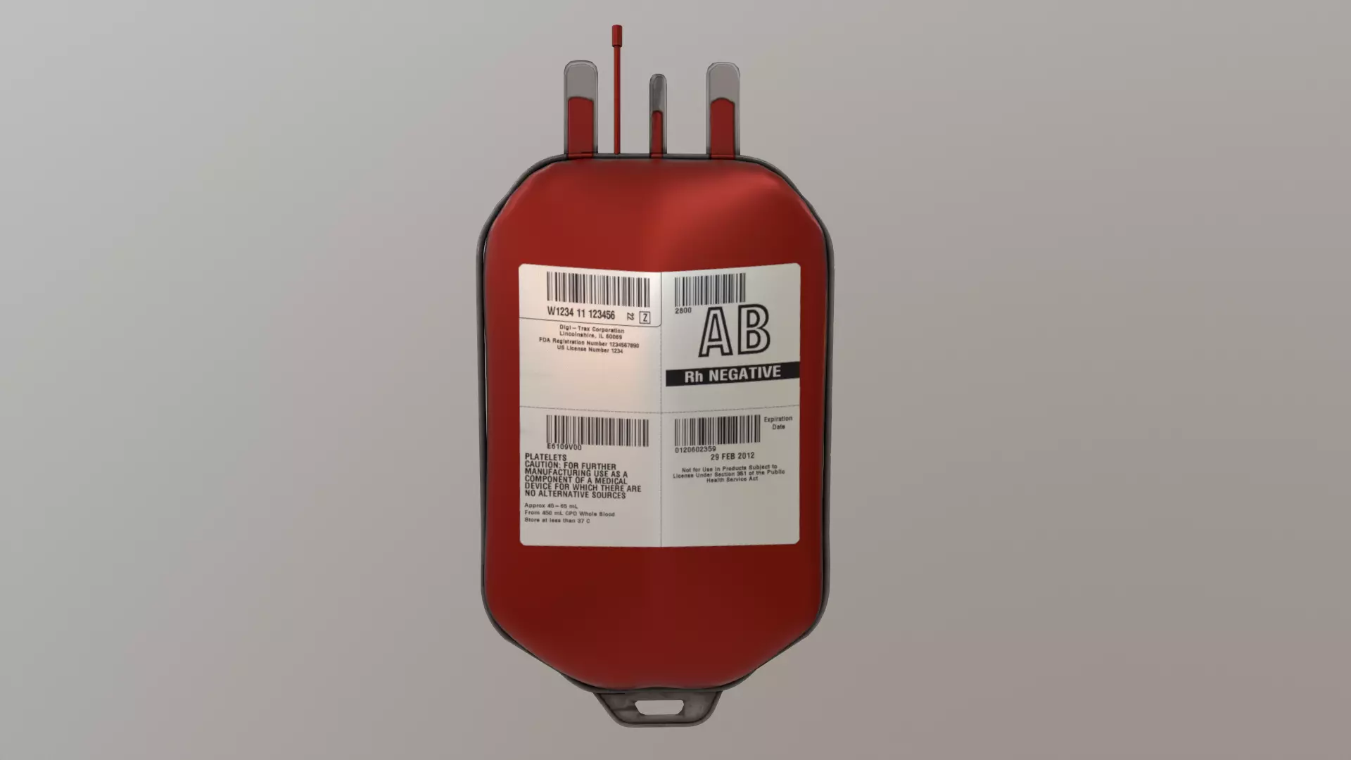 Blood Bag Game Ready Low-poly 3D model_0