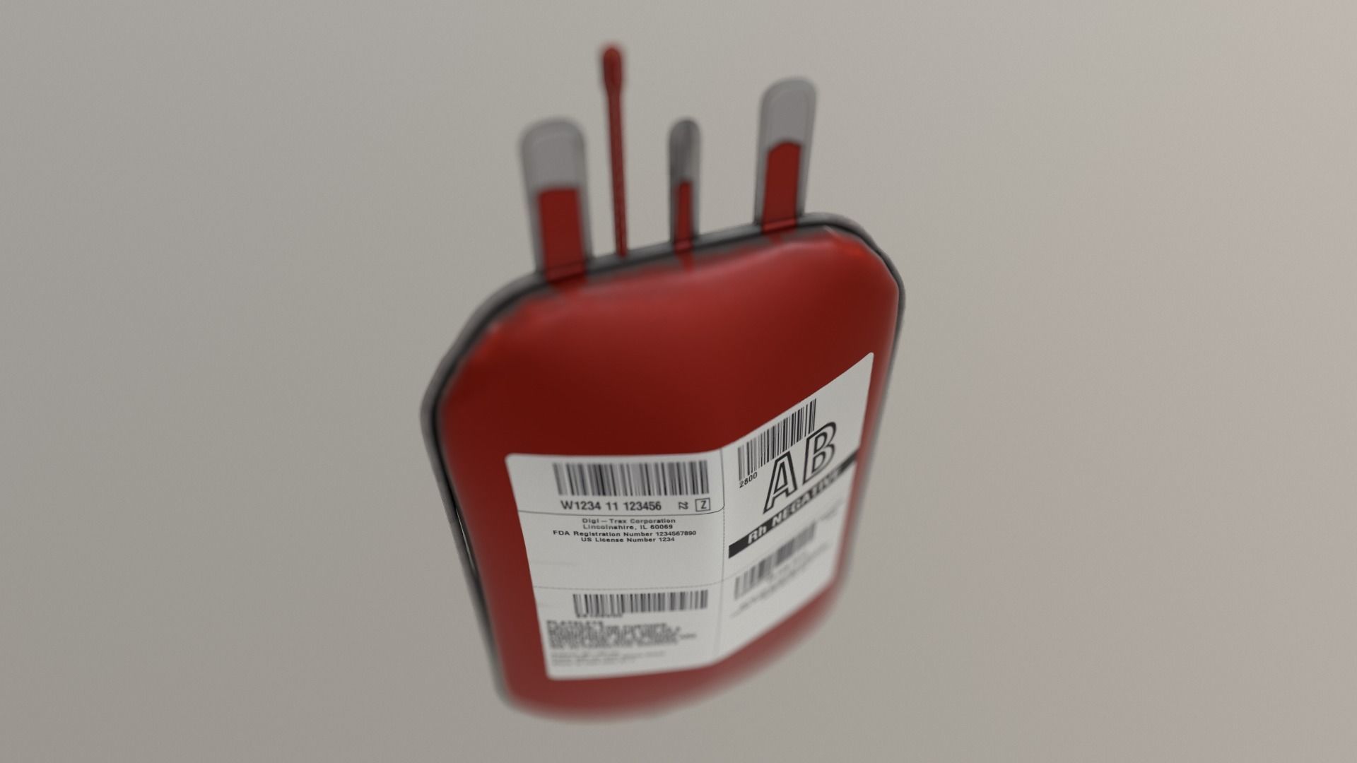 Blood Bag Game Ready Low-poly 3D model_12