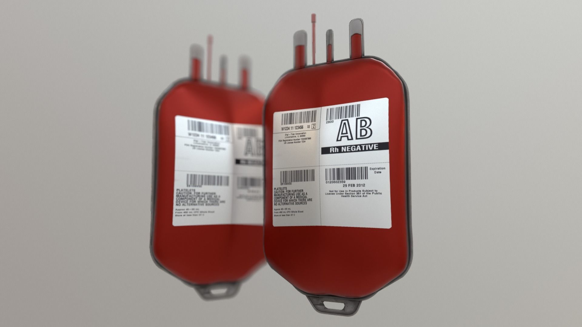 Blood Bag Game Ready Low-poly 3D model_20