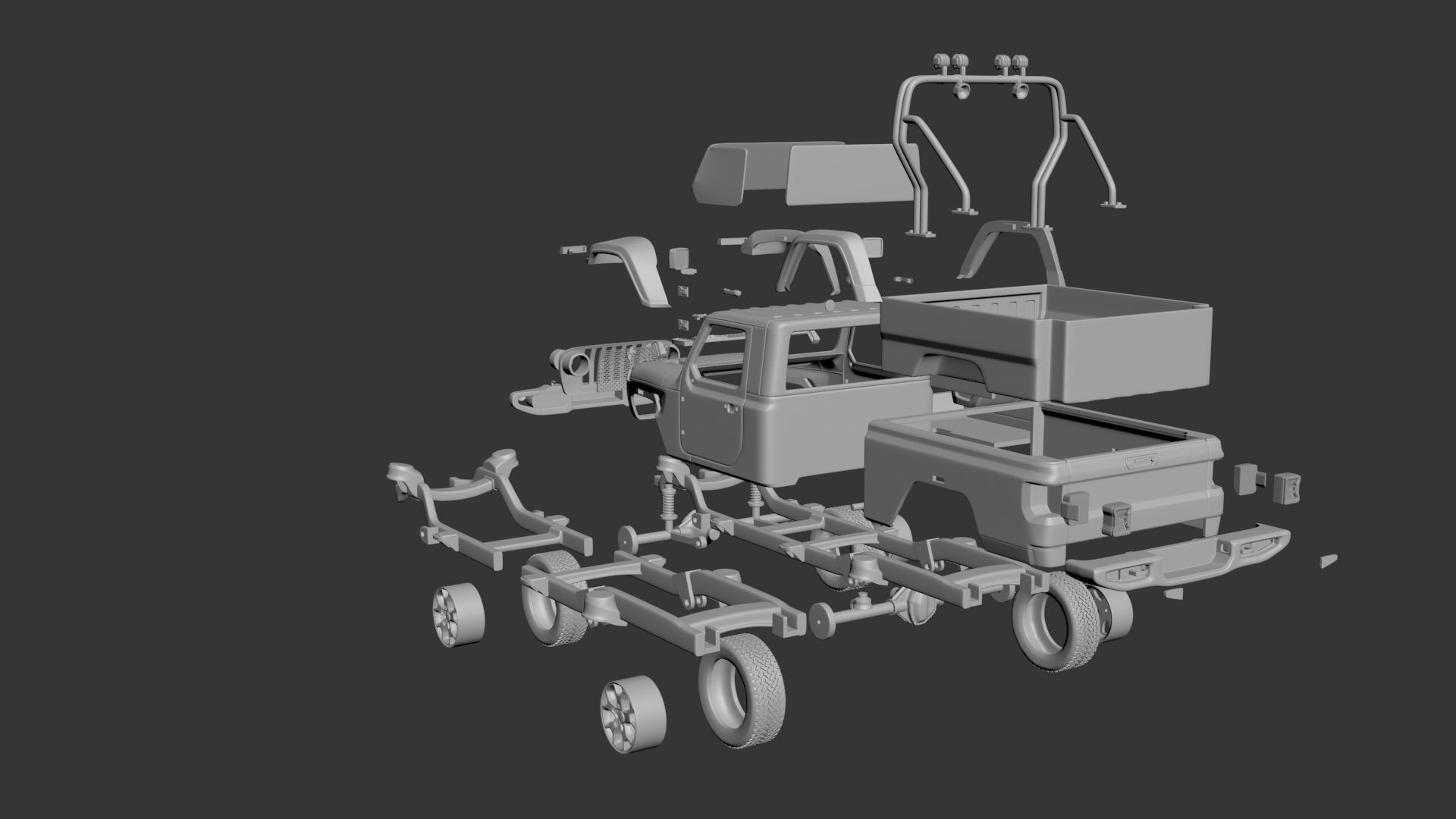 Jeep Gladiator Two-Door 3D print model_9