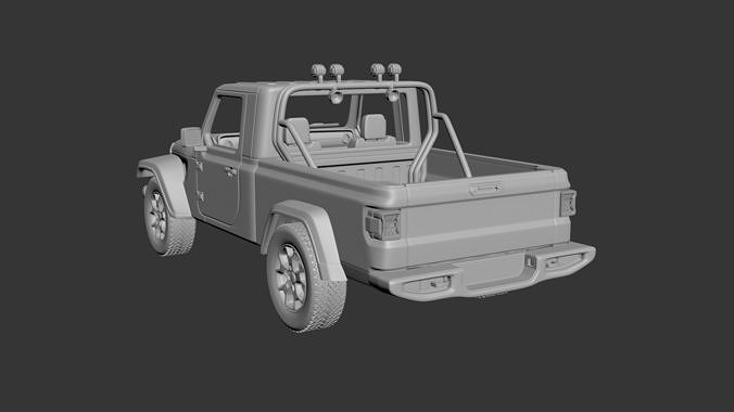 Jeep Gladiator Two-Door 3D print model 3