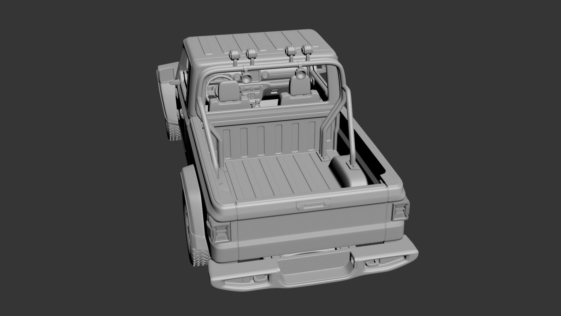 Jeep Gladiator Two-Door 3D print model_3
