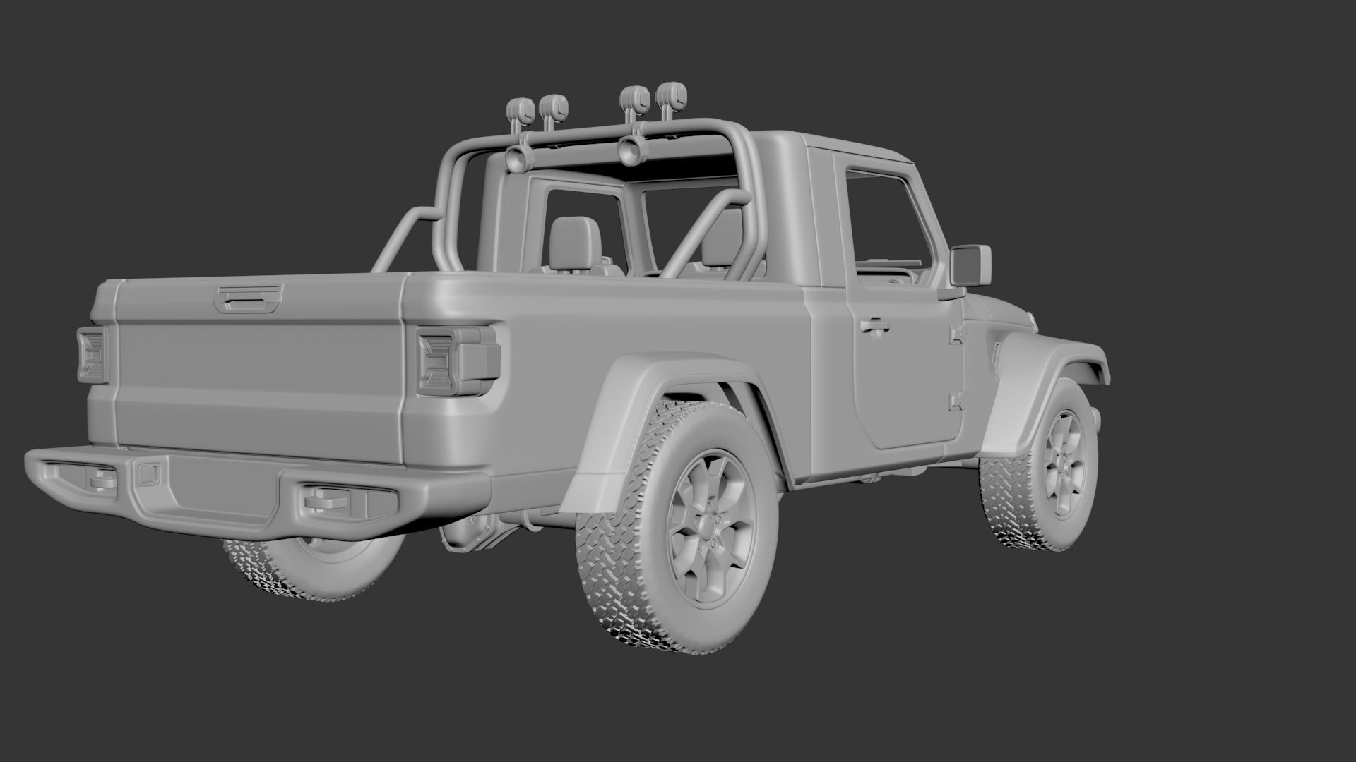 Jeep Gladiator Two-Door 3D print model_4