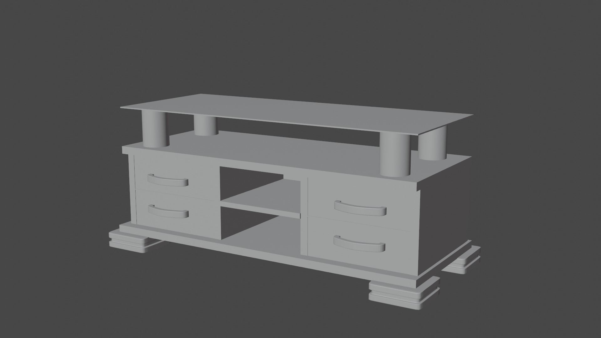modern table mostly used for tv and living rooms Free 3D model_4