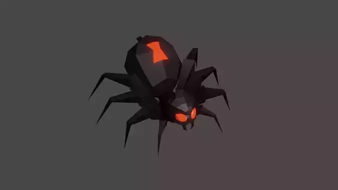 Black Widow Low-poly 3D model