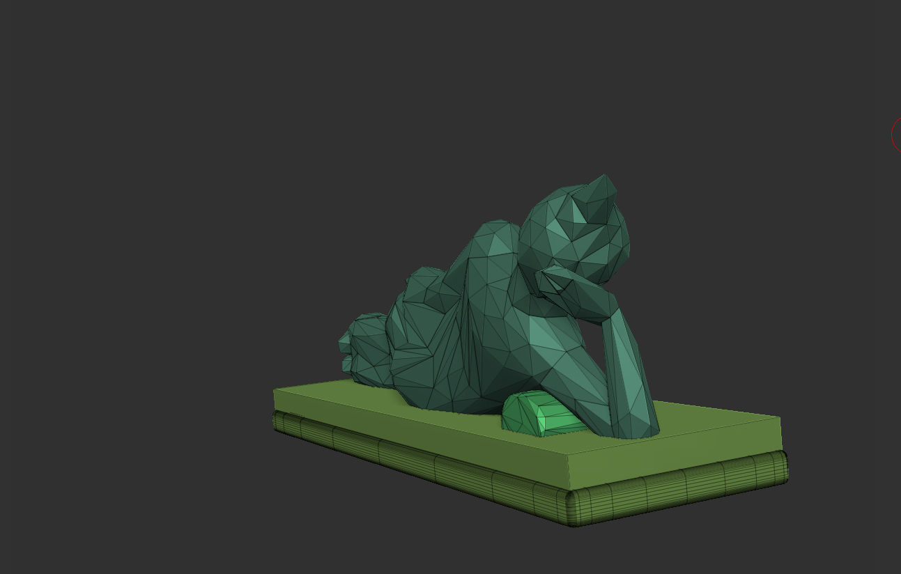 Asian Sleeping Buddha Statue Low-polygon 3D print model_8