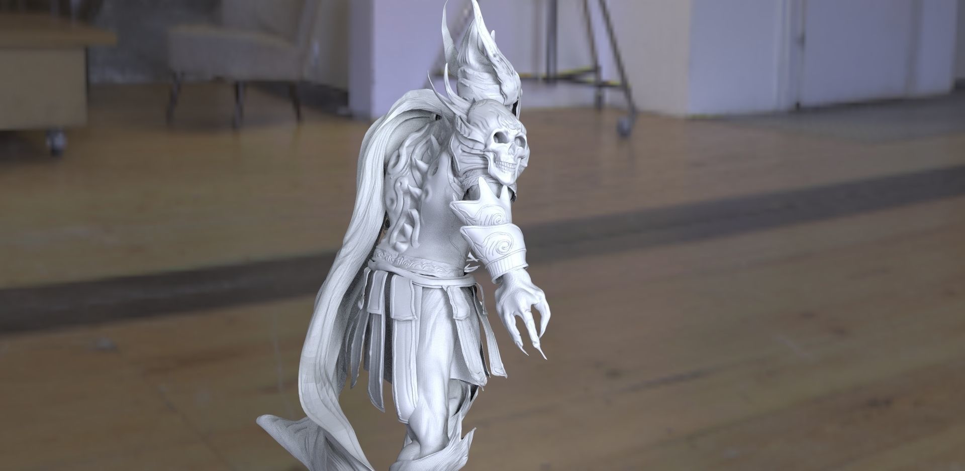 Scull Knight warrior 3D model_2