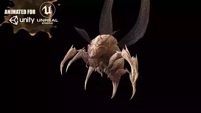 Flying Bug 12 Low-poly 3D model