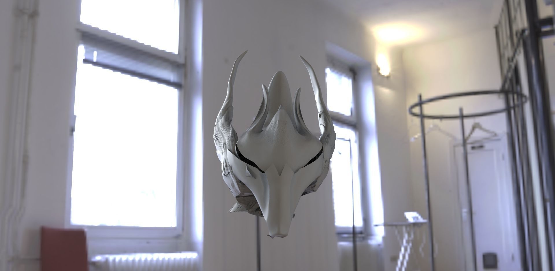 Medieval Visor helmet 3D model_1