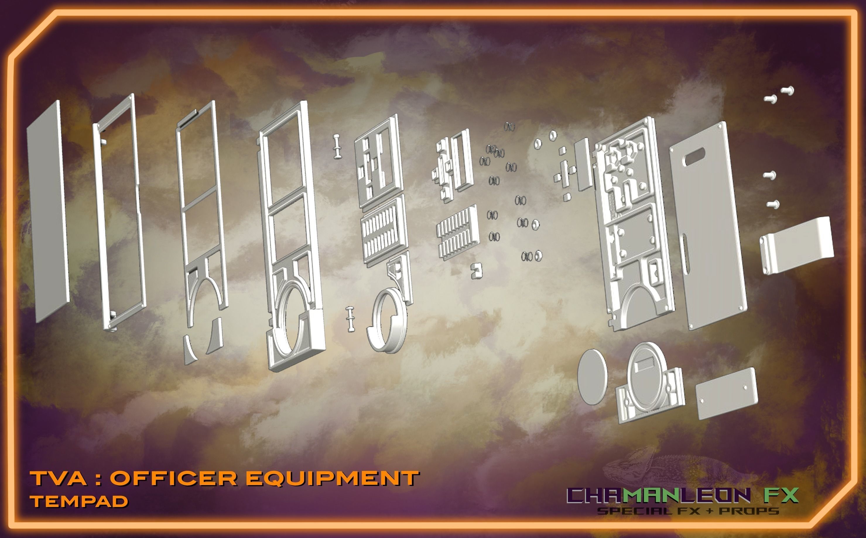 LOKI TVA TemPad and Vambrace Mount Cosplay 3D print model_9