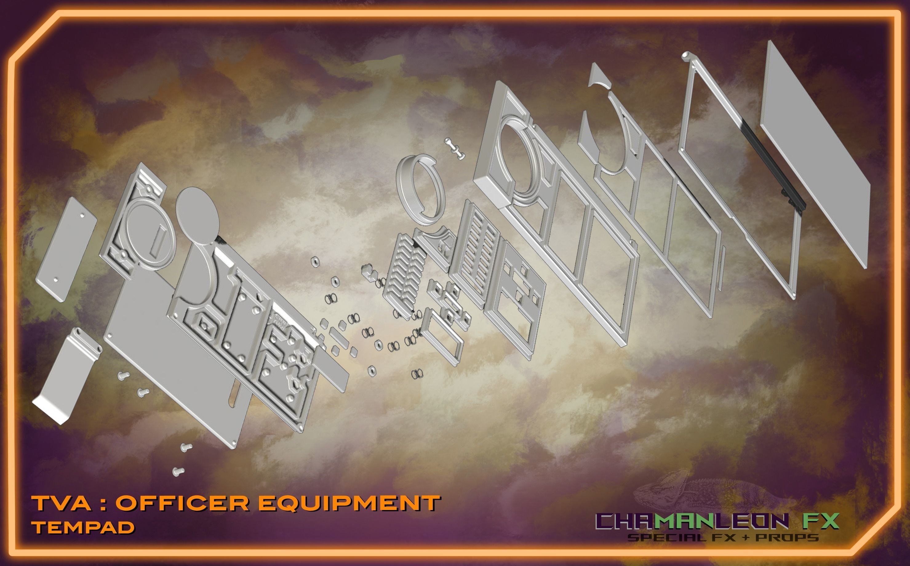 LOKI TVA TemPad and Vambrace Mount Cosplay 3D print model_8