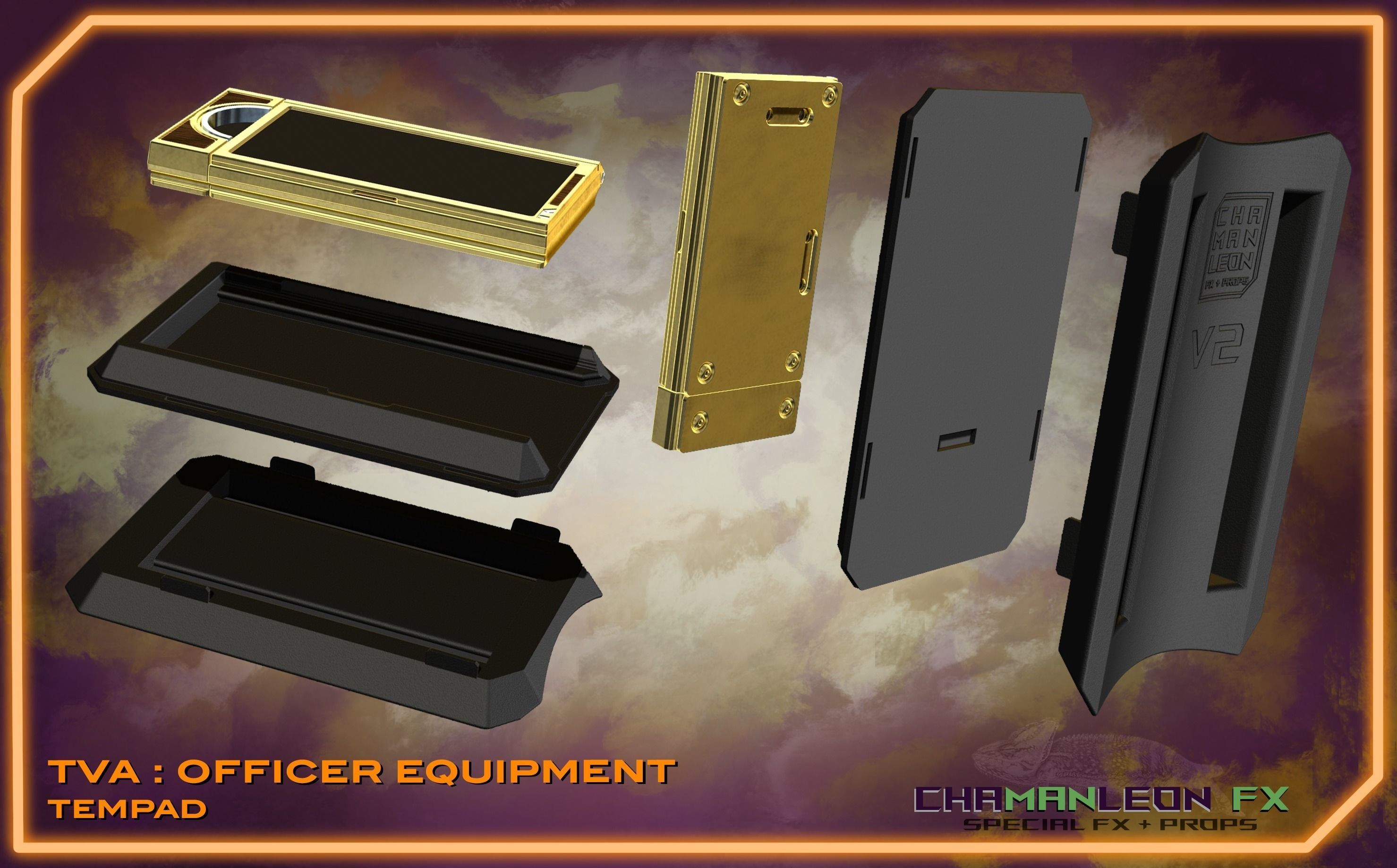 LOKI TVA TemPad and Vambrace Mount Cosplay 3D print model_5