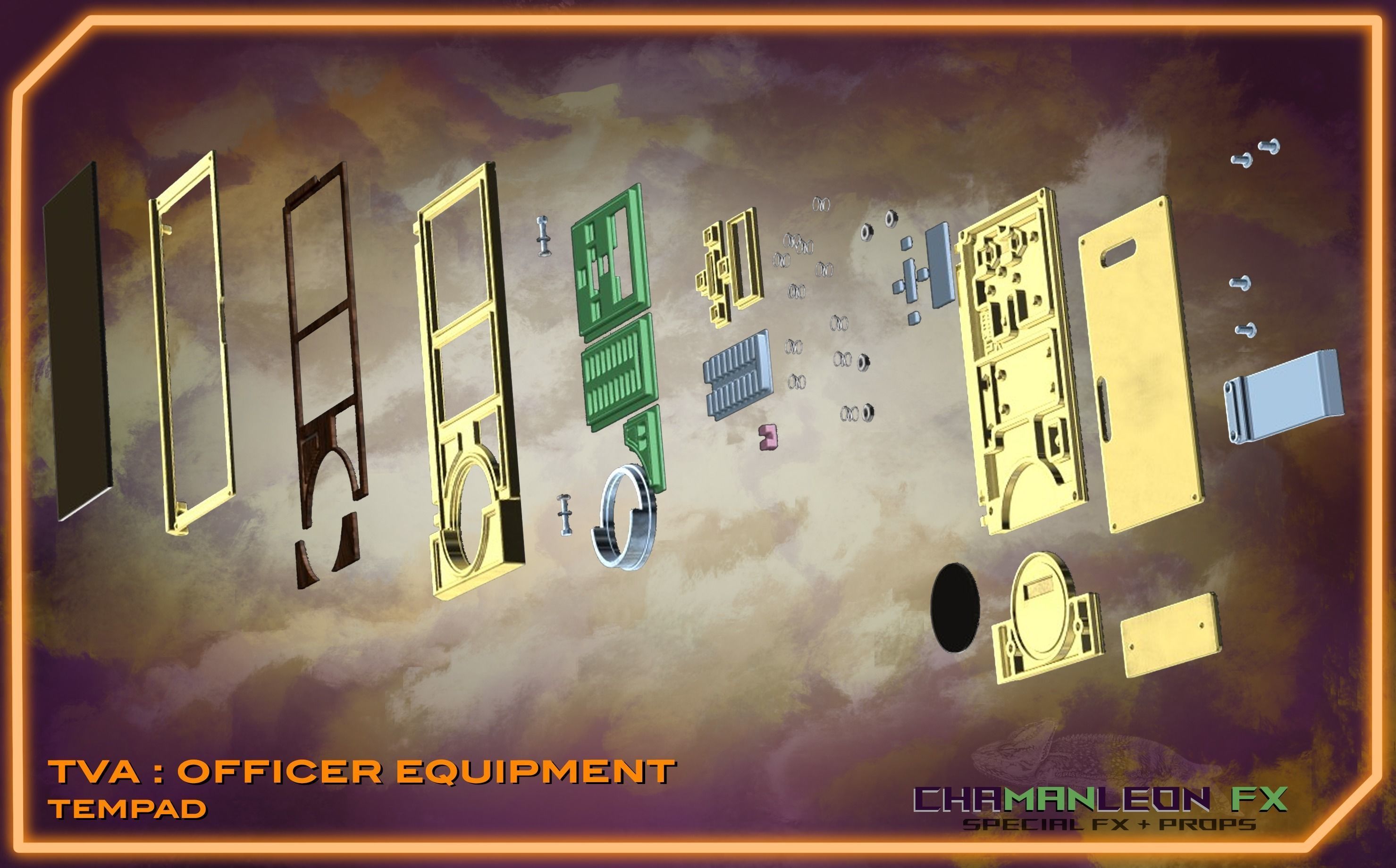 LOKI TVA TemPad and Vambrace Mount Cosplay 3D print model_7