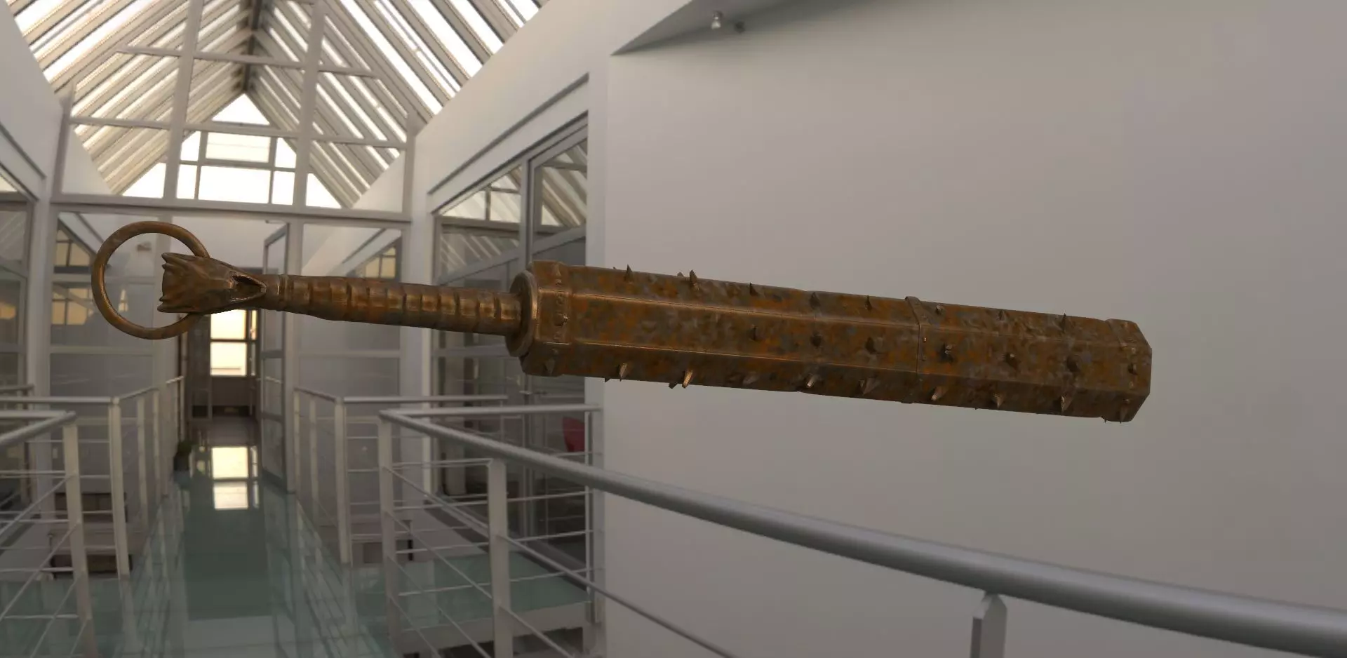 Tetsubo sword with spikes 3D model_0