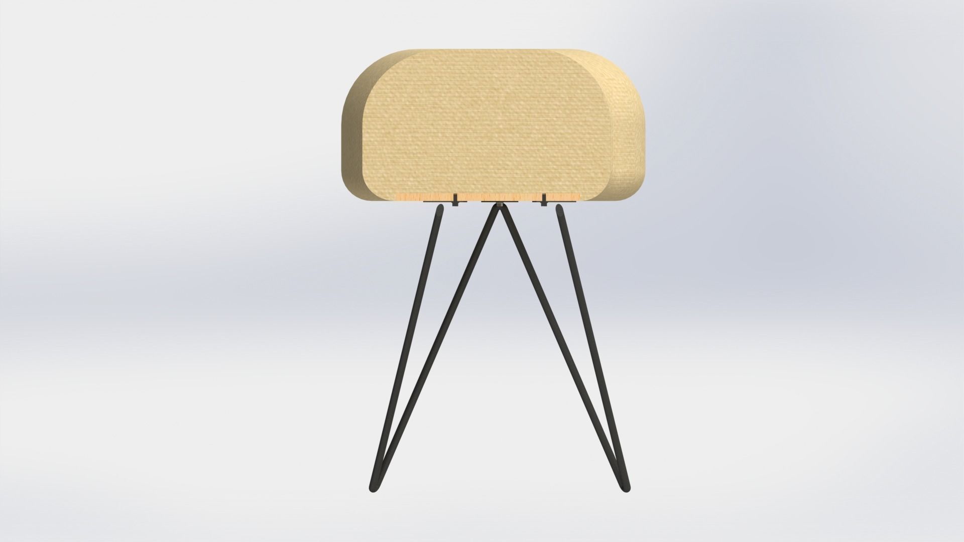 Plush Stool Free 3D model_3