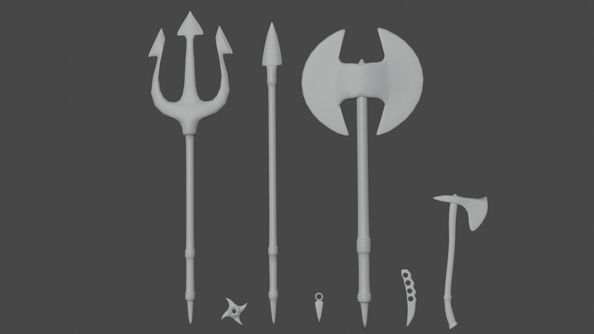 3D MODEL WEAPON PACK LOWPOLY  Low-poly 3D model_4