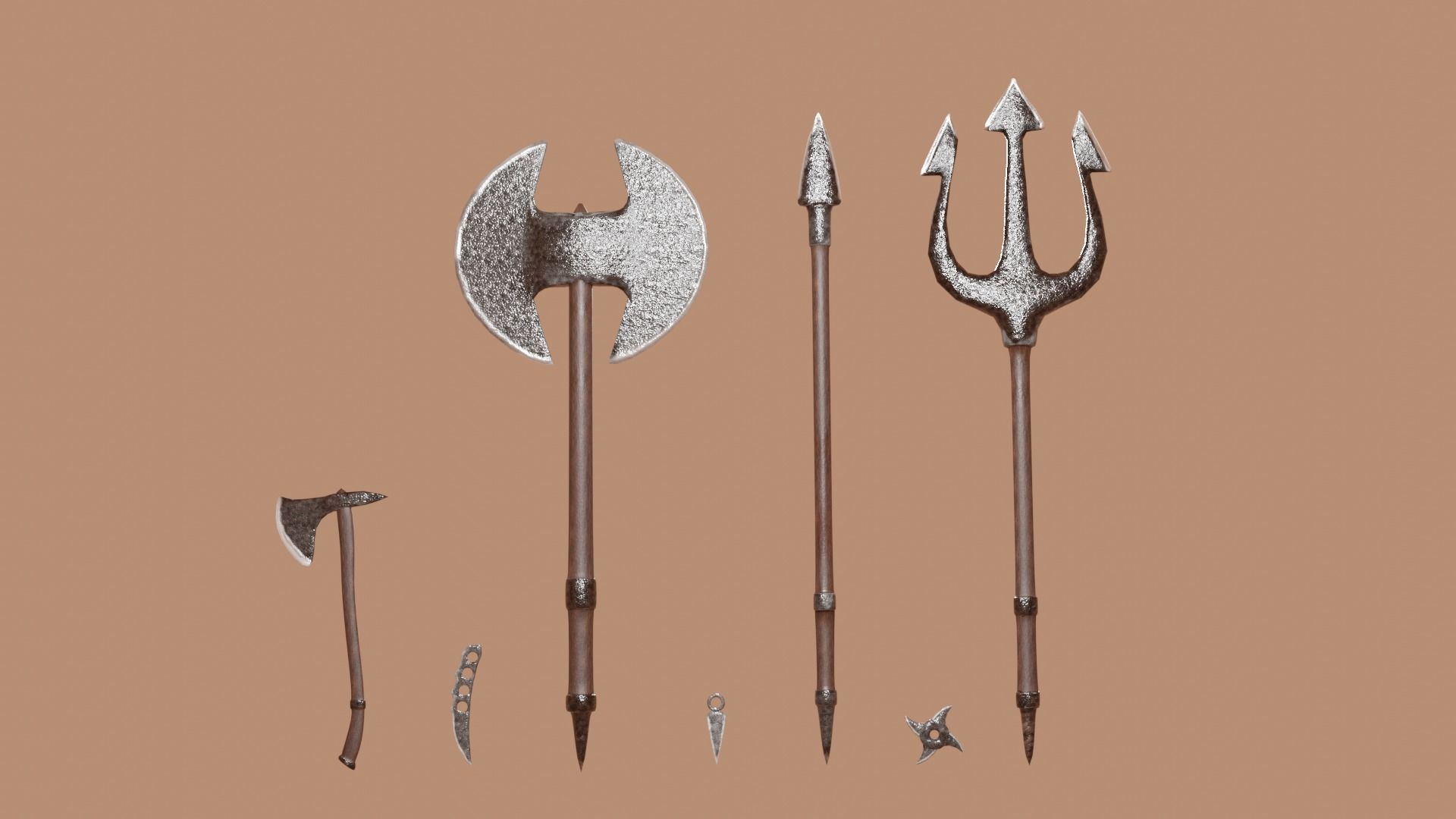 3D MODEL WEAPON PACK LOWPOLY  Low-poly 3D model_7