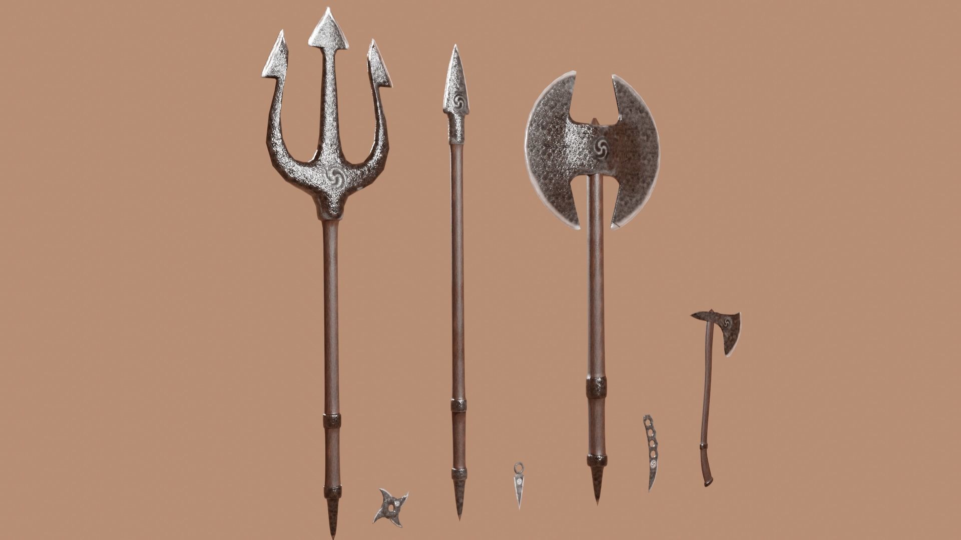 3D MODEL WEAPON PACK LOWPOLY  Low-poly 3D model_5