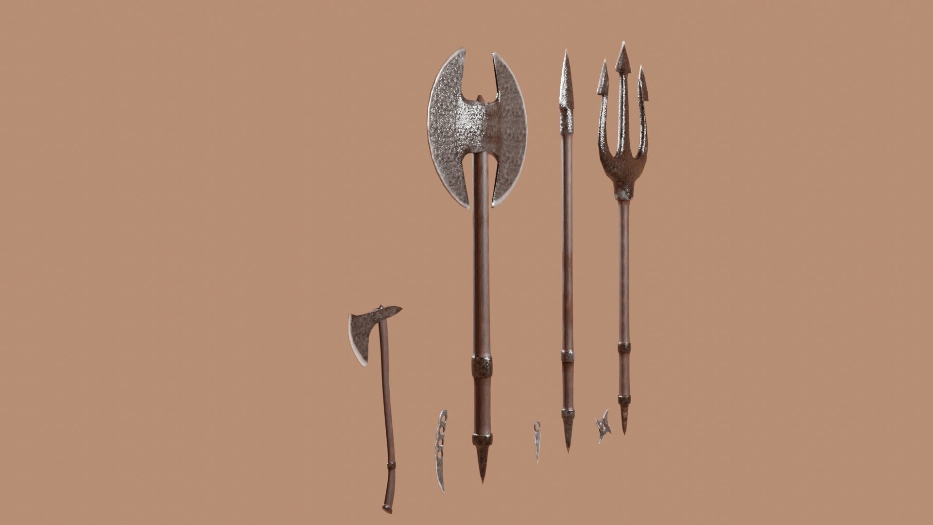 3D MODEL WEAPON PACK LOWPOLY  Low-poly 3D model_8