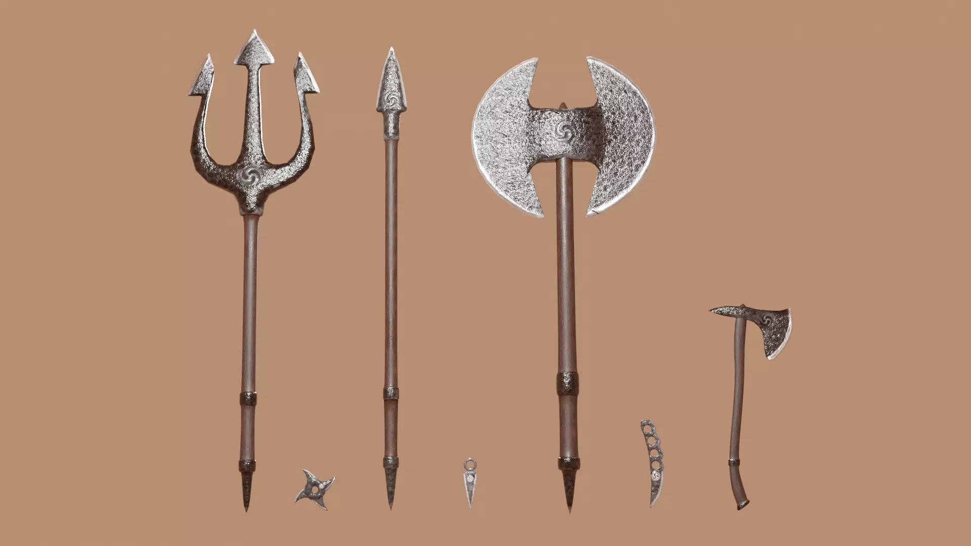 3D MODEL WEAPON PACK LOWPOLY  Low-poly 3D model_0