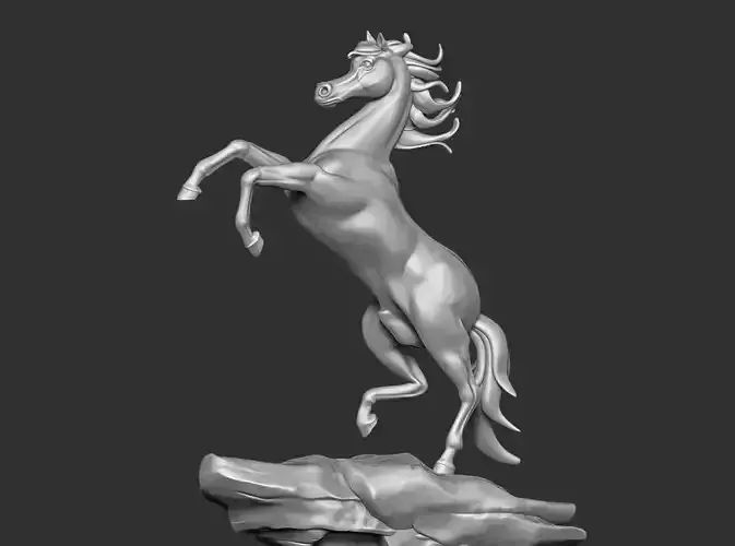 Arabian Horse Jump Sculpture 3D print model