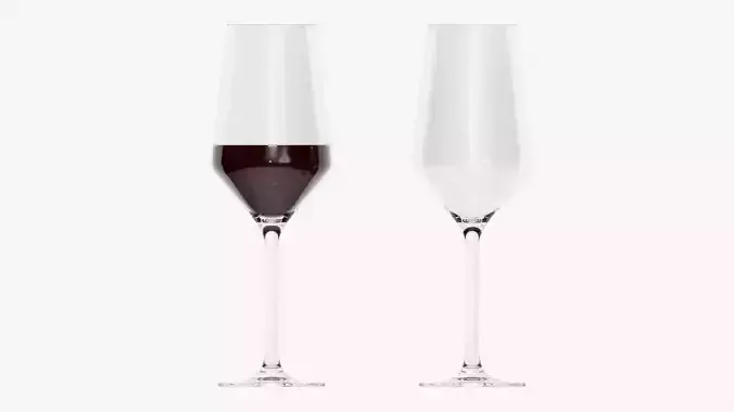 Wine glass 01 3D model