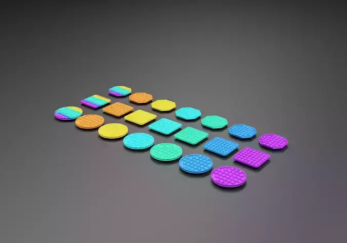 Pop it  Low-poly 3D model