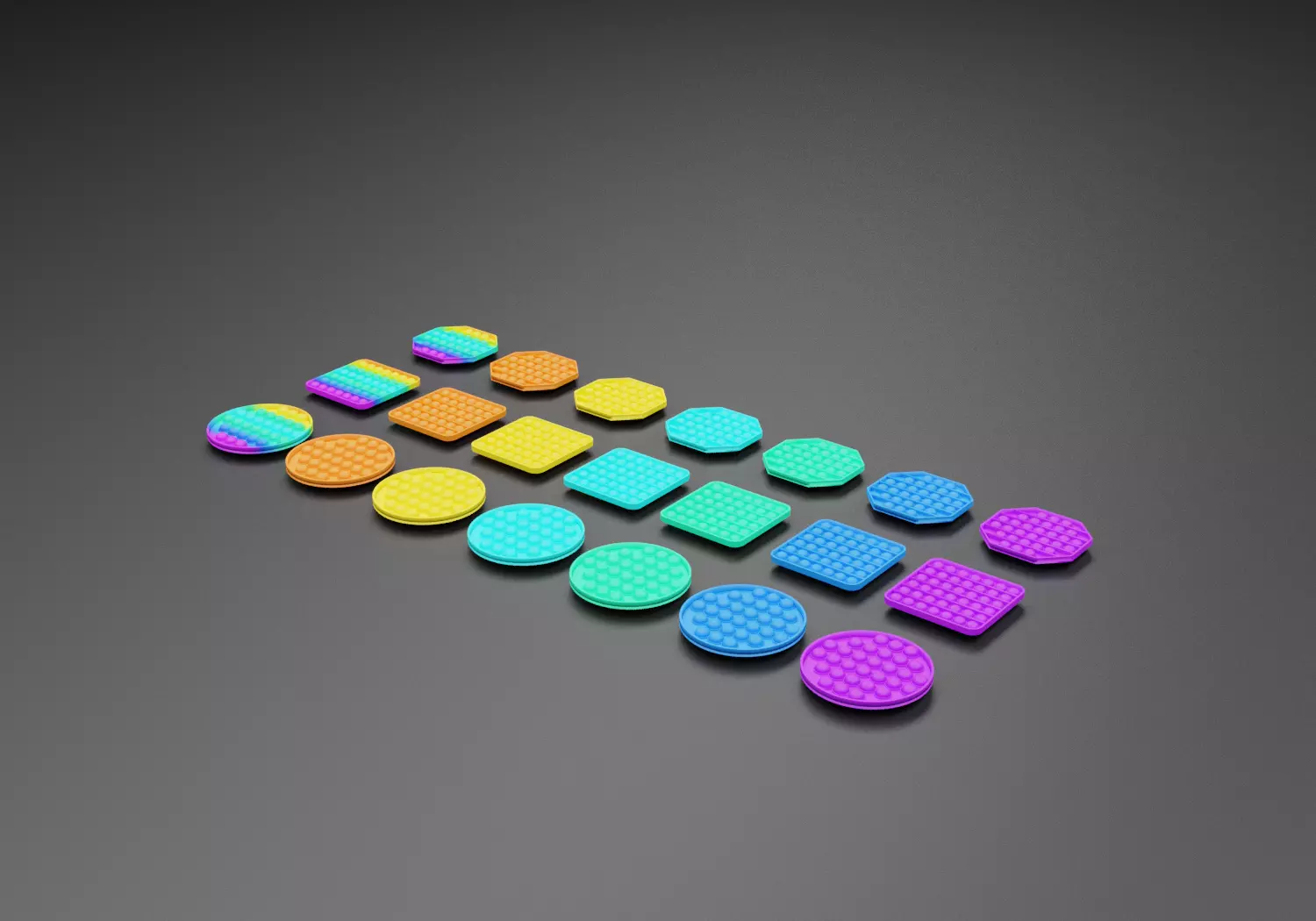 Pop it  Low-poly 3D model_0