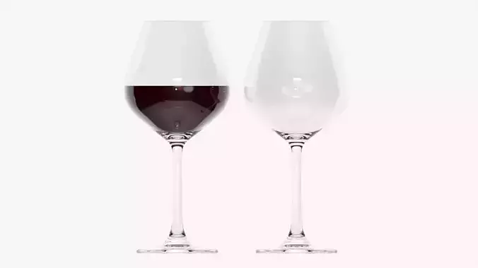 Wine glass 05 3D model