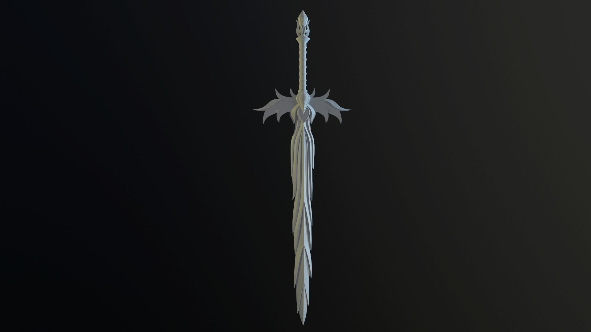 Ice Sword Low-poly 3D model_17