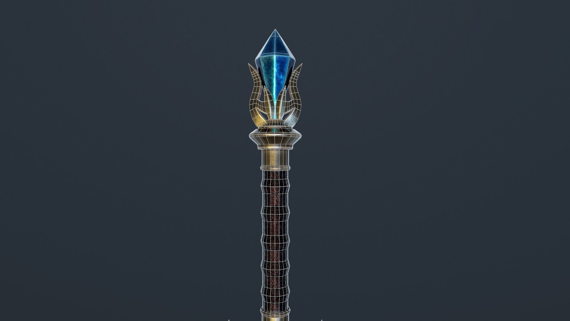 Ice Sword Low-poly 3D model_12